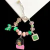 Charm Bracelets Hand Made Pink Green European Beads Girl Map Greek Sorority Fraternity Bracelet Jewelry