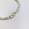 Pulsera de perlas de diseñador de gran marca con logotipo en forma de pulseras de estilo de hadas simples con personalidad