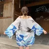 Roupas étnicas Kimono Mulheres chinesas Cardigan Cosplay Blusa Haori japonês yukata feminino fêmea de biquíni de praia de verão