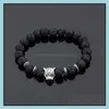 Charm armband armband m￤n guldpl￤terad leopard matt onyx naturliga stenar f￶r kvinnor p￤rla droppleverans smycken dhjmf