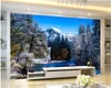 Bakgrundsbilder anpassade 3D väggmålning USA Parks Vinterlandskap Snow Nature Papel de Parede Living Room SOFA TV Vägg sovrum stereoskopisk tapet