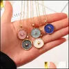 Pendant Necklaces Trendy Stars Moon Heart Fashion Women Alloy Long Chains Round Love Necklace Jewelry For Girls Drop Delivery Pendant Dh8Oh