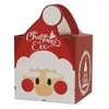 Décorations de Noël 6 pièces Kraft Papier Traite Boîtes Xmas Goodies Bonbons Sacs-cadeaux Pour La Fête Suppies 6 Couleurs- A0KF