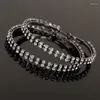 Hoop oorbellen Yfjewe Fashion Women Rhinestone Double Crystal 55mm Circle Gun Black Party Sieraden Accessoires E162