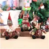 Kerstdecoraties poppen voor thuis Xmas Tree Innovative Elk Santa Snowman Decn Decor Year Giftchristmas