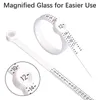 Hochzeit Ringe Ring Sizer Messen Mit Lupe Finger Gauge Echte Spule Sizing Werkzeuge Zubehör # p3