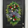 Decoratieve bloemen Decor Bloem voor raam kunstmatige deur rozenkransen Hyangea front kerstverlichting hoed krans krans