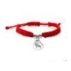 Catena a maglie Bracciale abbastanza fortunato Ti amo mamma Filo rosso Braccialetti Beautif Gioielli per la mamma Regalo per la festa della mamma Famiglia Bless Chic Cha Dhvik