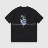 Luxury Fashion Brand Mens T Shirt Wave Boat Spear Print Short Sleeve Round Neck Summer Loose T-shirt Top Black White