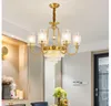 Kolye lambaları modern lüks oturma odası ışıkları İskandinav bronz restoran yatak odası lambası yaratıcı kristal ac ev dekorasyon