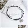 Anklets Vintage Mtiple Layers For Women Black Sun Pendant Charms Rope Chain Beach Summer Foot Ankle Bracelet Jewelry Drop Delivery Dh9Ra