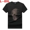 Hommes t-shirts 8XL 7XL 6XL 5XL 2023 été T-shirt hommes Vintage lavé lettre imprimer Hip Hop chemise mâle haut vêtements de grande taille