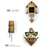 Wall Clocks Wooden Cuckoo Clock Bird Time Bell Swing Alarm Watch Home Art Decor SCVD889