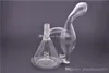 Mini Recycler Bong Fab Egg Bong in vetro Triple Cyclone Inline Perc Pipa ad acqua Tornado Tubi in vetro Bubblers Oil Rigs Dab Rig