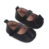 Första vandrare söta spädbarn Crib Shoes Baby Girl Bow Moccasins Born