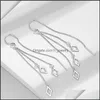 Brincos geométricos de rombus geométricos para mulheres temperamento Tassel Jóias de moda de breol da linha de ouvido longa 20220301 T2 Drop Delivery Dhyud