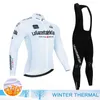 S Tour of Italy Winter Thermal Fleece Sportswear Racing Jersey Long Sleeve Pak For Men Bib Pants Set Cycling Clothing Z230130