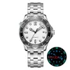Zegarek 200 m Wodoodporna biała sterylna wybina Japonia miyota automatyczny w stylu zegarek Sapphire Crystal Lume Bezel Solid BransletewristWatches TH