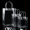 Bolsas de armazenamento portátil PVC transparente à prova de vazamento refrigerado Champagne Wine Bottle Bottle Ice Tote Bag Organizador da cozinha