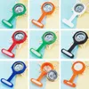Pocket Watches Digital Luminous Dial Clip-On Fob Brooch Colorful Pin Hanging Clock EL Back-light Electric Children Watch