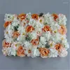 Party Decoration DIY40x60cm Artificial Flower Wall Backdrop Christmas Wedding Birthday Shop Window Flowers Panel DecorCustomized