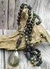 Pendant Necklaces Pyrite Stone Obisdian Lava Beads Hematite Handmade Knot NecklacesPendant