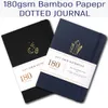 Anteckningar Buke A5 prickade journal Bujo Dot Grid Notebook 180GSM Bambu tjock vitt papper 5*5 mm prickar 160 sidor vattentät inbunden 230130
