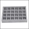 Jewelry Tray Gray Veet Display Ring Earring Bracelet Necklace Pendants Holder Box Storage Orgaizer 2260 Q2 Drop Delivery Packaging Dh7Lg