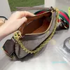 Catene Pochette Borsa a tracolla Borsa a mano ascellare 11 Donne Hobos Portafoglio sotto il braccio Borsa a tracolla Lettere di moda Cerniera Hardware Cinturino in tela staccabile