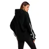 Sweats à capuche pour femmes Fashion Bats Hooded Head Pockets Plus Velvet Thick Large Size Womens Streetwear Batwing Sleeve Casaco Feminino Sweats