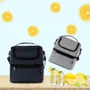 Dinnerware Sets Double Layer Insulated Thermal Cooler Bag Picnic Drink Lunch Box Women Men Bento Fresh Keeping Container Accessories
