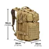 Outdoor -Taschen Bowtac 50L Militärtaktischer Rucksack große Kapazität Männer Armee 3p wasserdichte Rucksack Wanderwanderungsjagd Reise