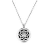 قلادة قلادة 10 أجهزة كمبيوتر Mesinya Silver Color Lotus (25mm) /الزيوت الأساسية 316L قلادة دخول الفولاذ المقاوم للصدأ