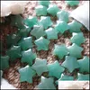 Loose Gemstones Green Aventurine Natural 50Pcs Star Shape 6.5X6.5Mm Beads For Jewelry Diy Making Earrings Necklace Bracelet C3 Drop D Dhzuo