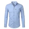 Camisas informales para hombre, vestido de algodón a cuadros para hombre, ajustado, manga larga, con botones, moda para hombre, camisa de marca de trabajo de negocios, Chemise Homme 230130