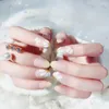 Faux Ongles Fashion Clear White Daisy Fake Nail Tip DIY Art Manucure Tools Back Of The With Glue NN