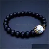 Hebras de cuentas Tigres naturales Ojo Corona en forma de pulsera de cuentas para hombre Joyería de lujo Regalo Cadena de encanto trae buena suerte con cuentas 3377 Q2 D Dhfy9