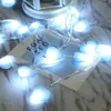 Strings LED Fabric Love String Lights Garland batterij-operated Festoon Lamp Fairy Holiday Lighting Christmas Wedding Decoratie