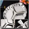 Plates Tray Serving Plate Appetizer Platter Divided Fruit Candy Dish Stainlessdried Compartment Veggie Relish Storage Salad Bowl