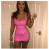 Casual jurken bodycon pakket hip zomer sexy pu octrooi lederen schede tank jurk pvc latex nachtclub jurk korte mini low gesneden slank 230130