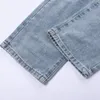 Kvinnors jeans jean leggings för kvinnor petite kvinnors fasta färg rak hål hög midja elastisk smal kort med fickor