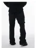 メンズパンツ2023男性女性服オリジナルマルチポケットジッパースリットルーズカジュアルストレートズボンプラスサイズの衣装27-46
