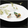 Stud Fashion Jewelry Cute Butterfly Earrings Colorf Rhinstone Earring Drop Delivery Dhioa