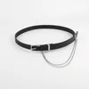 Belts Chic Waist Belt For Women Punk Body With Rectangle Rhinestone Buckle Chains Halloween Jewelry