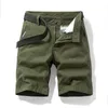 Shorts pour hommes été Cargo coton décontracté pantalons de survêtement militaire solide droite marque vêtements 230130