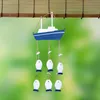 Decorative Figurines Wooden Hanging Ocean Wind Chime Decor Wall Art For Indoor Collection Living Room