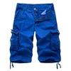 Men's Shorts Summer Army Military Work Casual bermuda Loose Cargo Men Fashion Overall Trousers NO BELT 230130