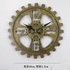 Wall Clocks 40cm Roman Numerals Gear Wood Material Clock Retro Creative Bar Cafe Watch Hanging Decorations