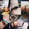 Hebras de cuentas Tigres naturales Ojo Corona en forma de pulsera de cuentas para hombre Joyería de lujo Regalo Cadena de encanto trae buena suerte con cuentas 3377 Q2 D Dhfy9