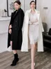 Płaszcze damskie wełniane płaszcze wełniane damskie średnio długość długości Temperament Smukły Lapel Hepburn w stylu jesieni i zimowej 2023